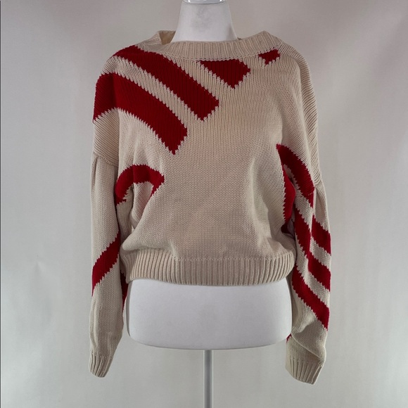 Sachin & Babi Turner Geo Sweater in red and cream, XL - Picture 5 of 12